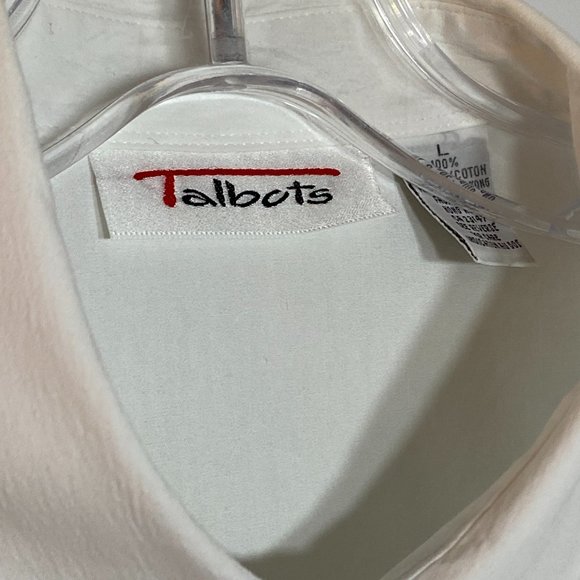 Talbots Women Cotton Eyelet Front Shirt US L - Picture 5 of 7